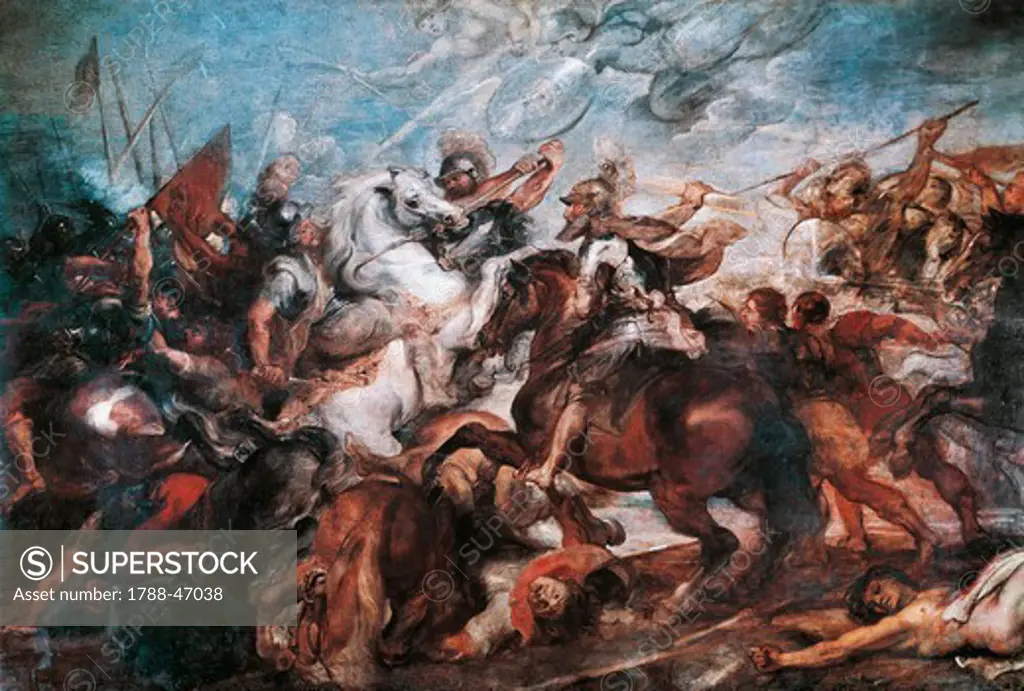 Henry IV at the Battle of Ivry, 1527-1530, by Peter Paul Rubens (1577-1640), oil on canvas, 367x639 cm.