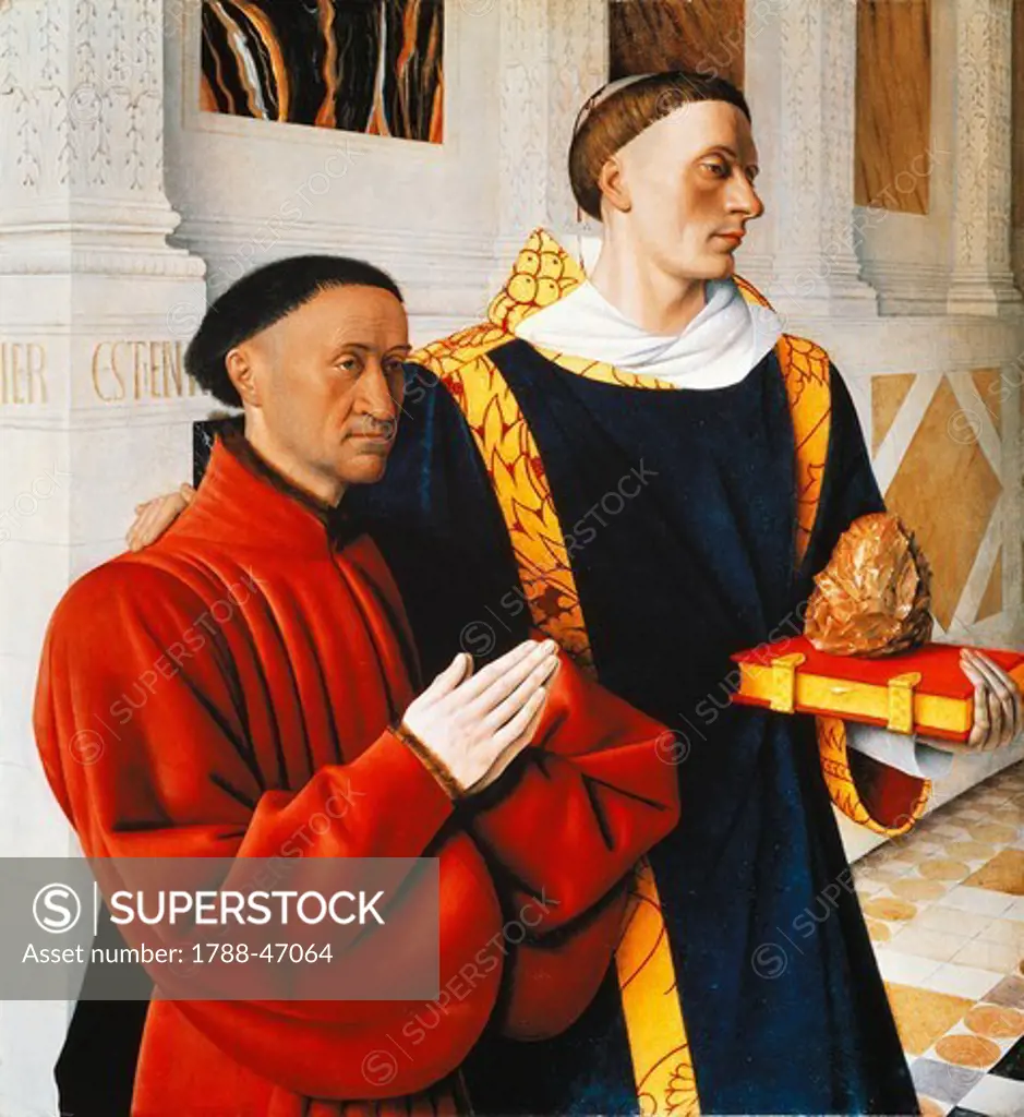 Etienne Chevalier and Saint Stephen, by Jean Fouquet (1420-1480).