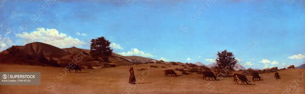High pastures, by Raffaello Sernesi (1838-1866).