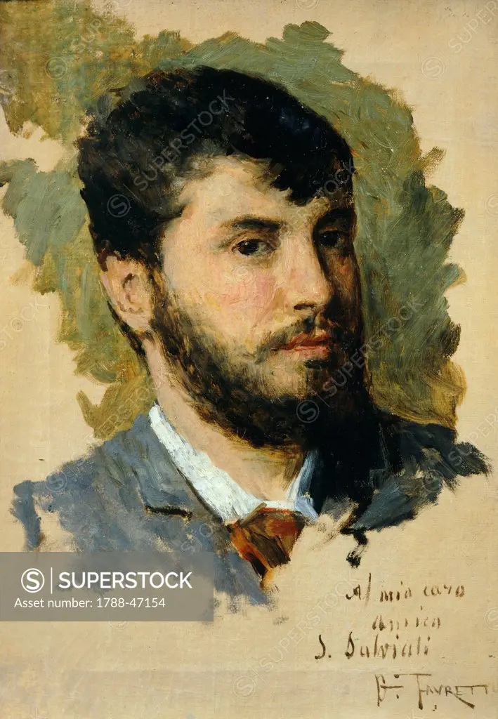Self-Portrait, by Giacomo Favretto (1848-1887).