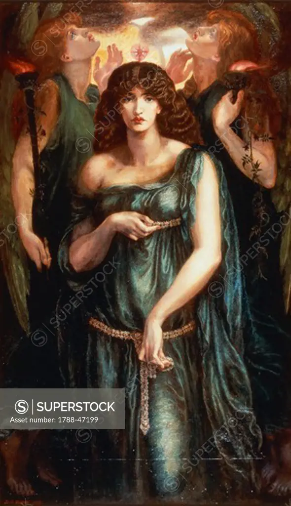 Astarte Syriaca, 1877, Dante Gabriel Rossetti (1828-1882), 183x107 cm.