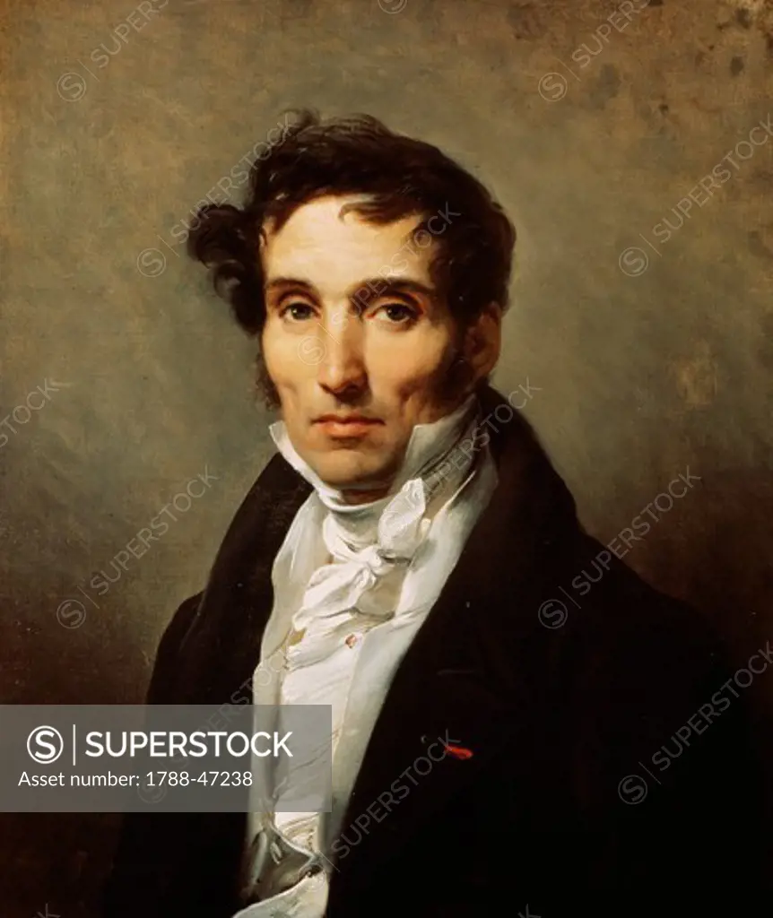 Portrait of Pierre Guerin Narcise, by Emile-Jean-Horace Vernet (1789-1863).