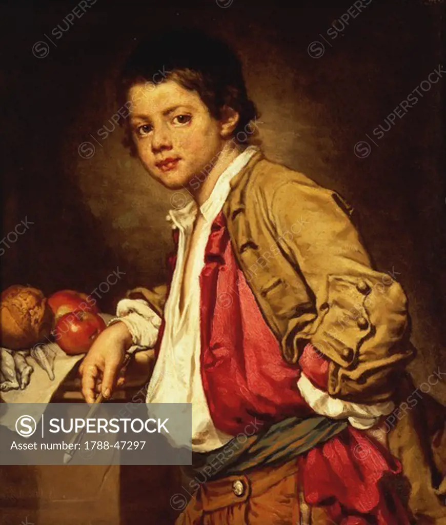 Portrait of a young painter, ca 1732, by Giuseppe Ghislandi (1655-1743), oil on canvas, 76x65 cm.