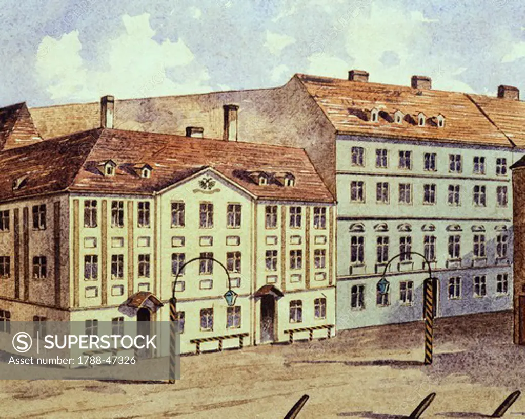Leopoldstadt theatre in Vienna, Austria 19th Century.