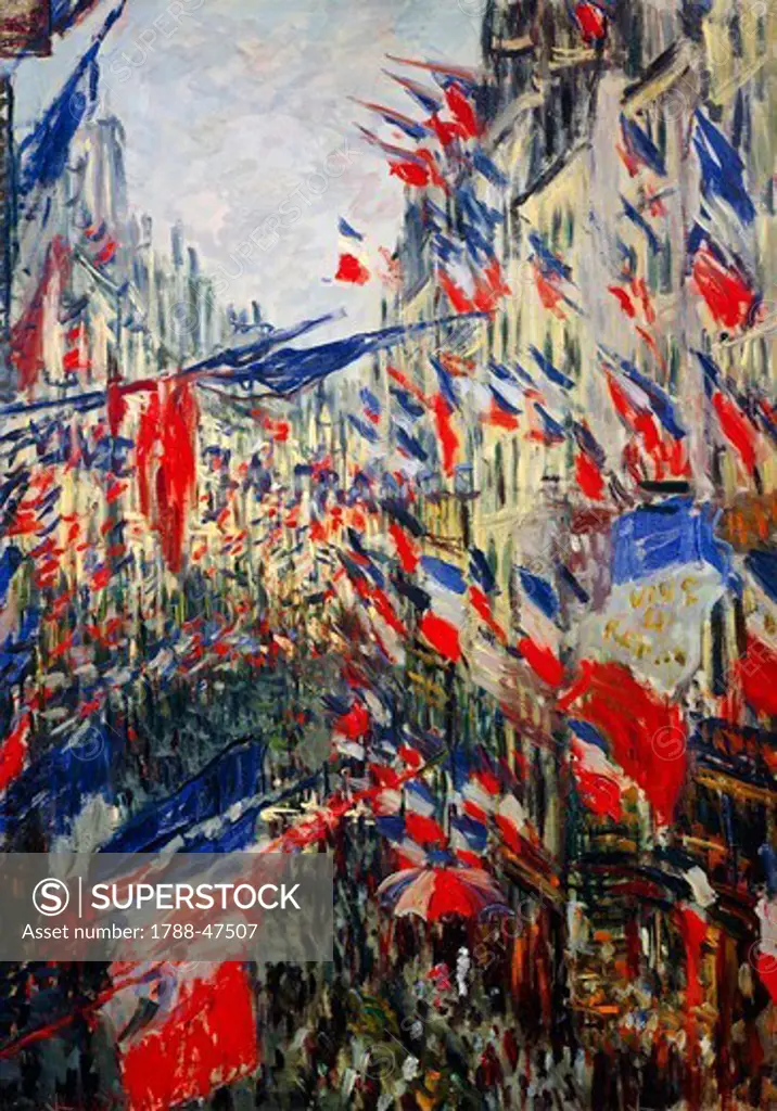 The Rue Saint-Denis (or Rue Montorgueil), the feast of June 30, 1878, 1878, by Claude Monet (1840-1926), oil on canvas, 74x102 cm.
