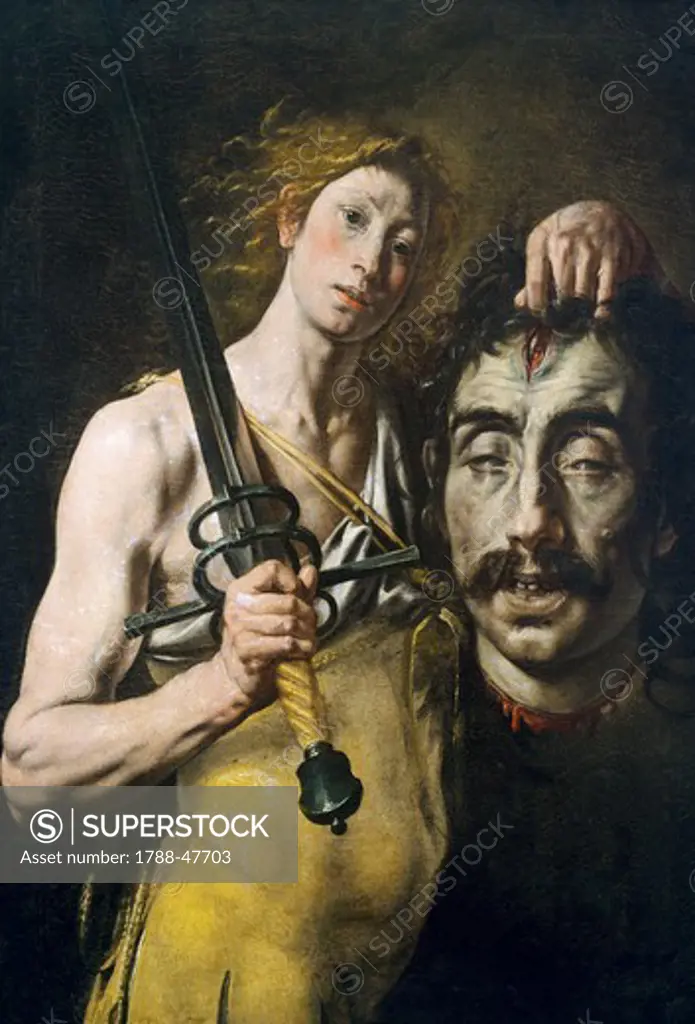 David with Goliath's head, 1617-1624, by Tanzio da Varallo (1575-1580-1632-1633), oil on canvas, 112x88 cm.