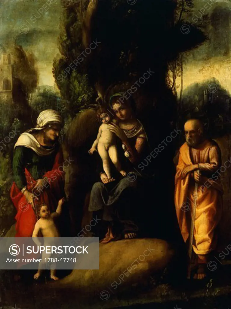 The Holy Family, by Antonio Allegri, known as Correggio (1489-about 1534).