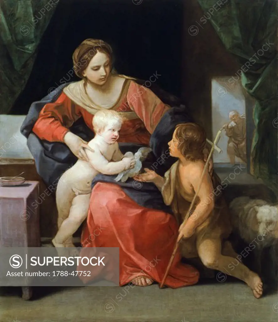 Madonna and Child with Infant St John, 1640-1642, by Guido Reni (1575-1642).