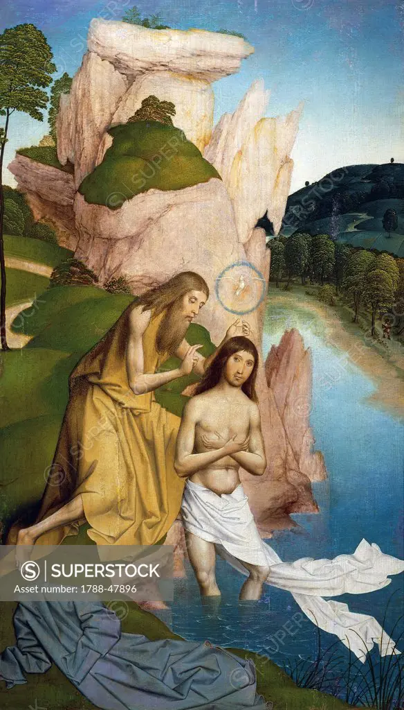 Baptism of Christ, by Rueland Frueauf the Younger (ca 1470-after 1545).
