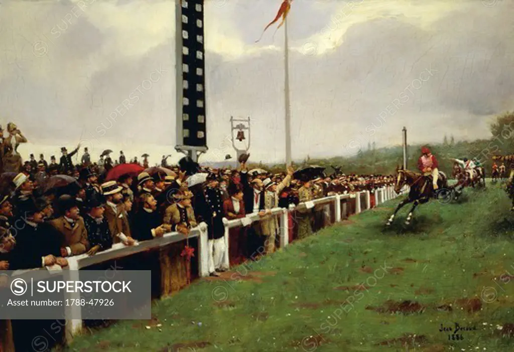 The races at Longchamps, 1886, by Jean Beraud (1849-1935).