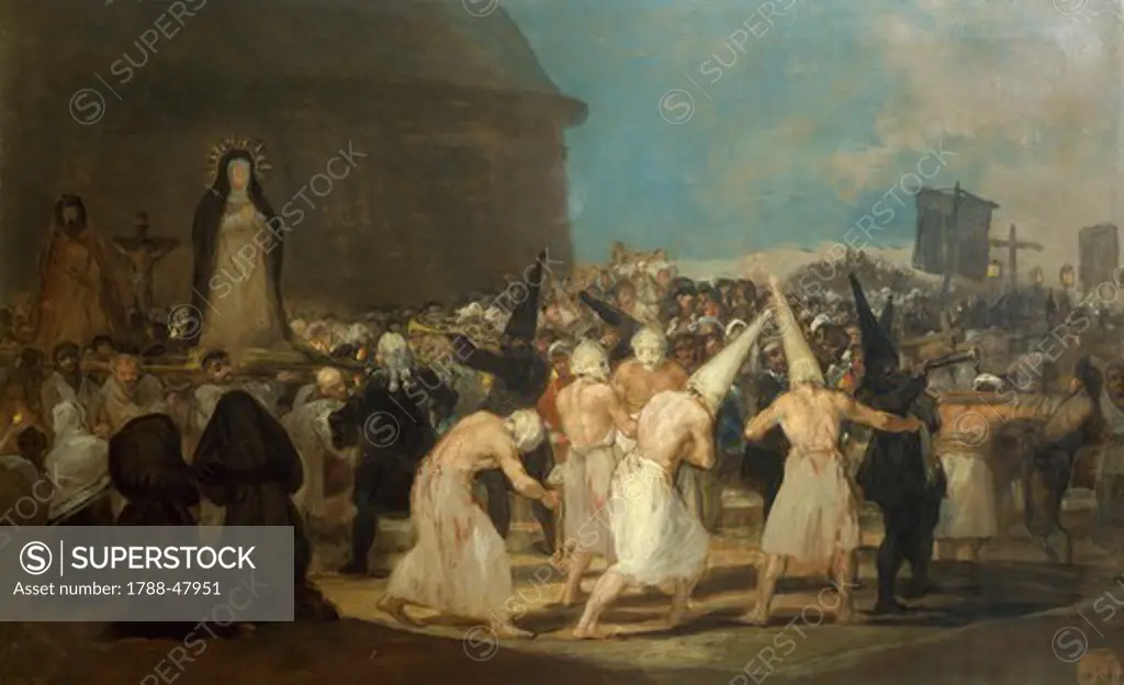 The procession of flagellants, by Francisco de Goya (1746-1828).