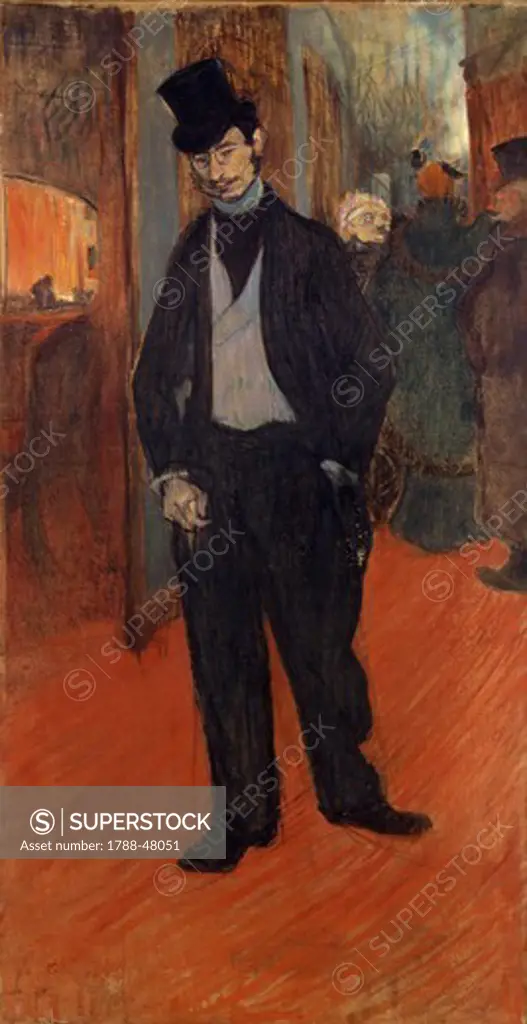 Portrait of Gabriel Tapie de Celeyran, 1894, by Henri de Toulouse Lautrec (1864-1901), oil on canvas, 110x56 cm.