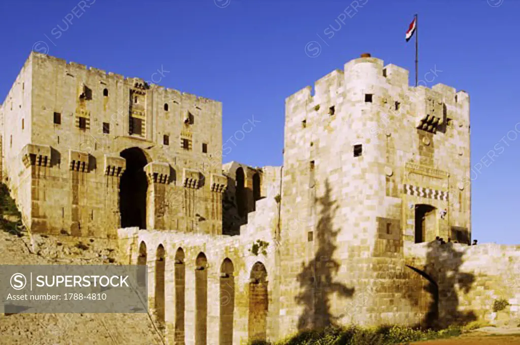 Syria - Aleppo. Historical Aleppo. UNESCO World Heritage List, 1986. Citadel, 13th century
