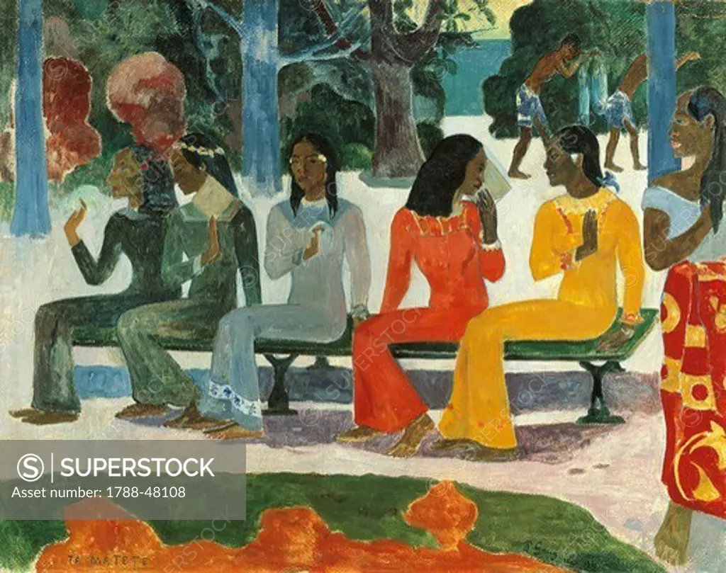 The market (Ta Matete), 1892, by Paul Gauguin (1848-1903).