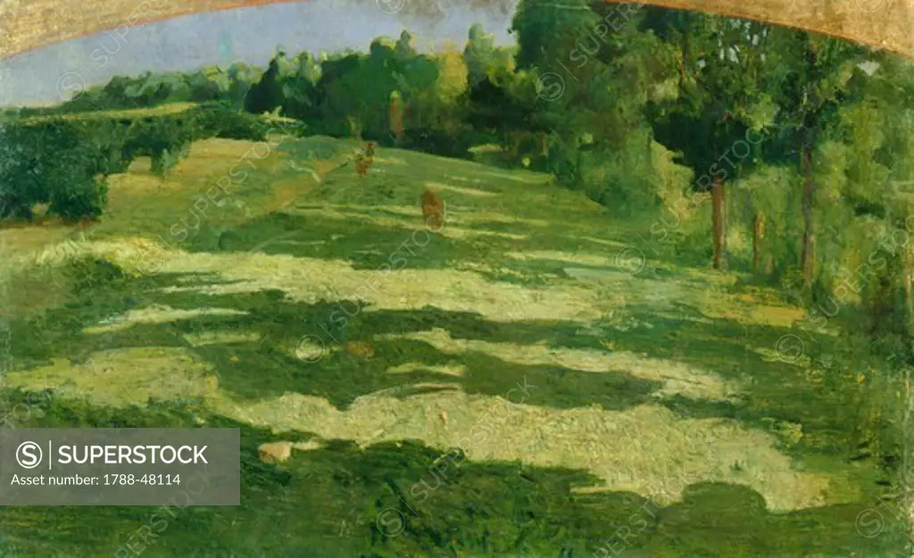 Green glen, 1891, by Giuseppe Pelizza da Volpedo (1868-1907), oil on canvas, 82.5x51.5 cm.