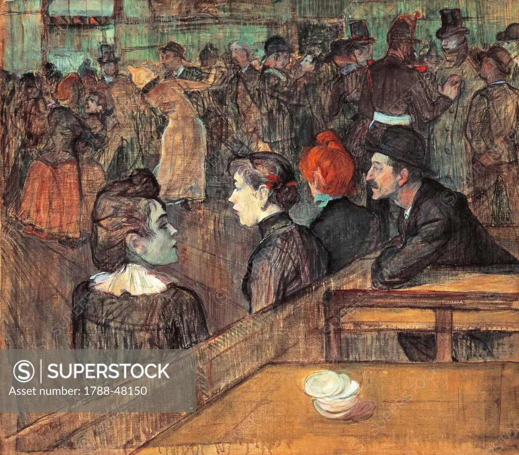 At the Moulin de la Galette, 1889, by Henri de Toulouse Lautrec (1864-1901).