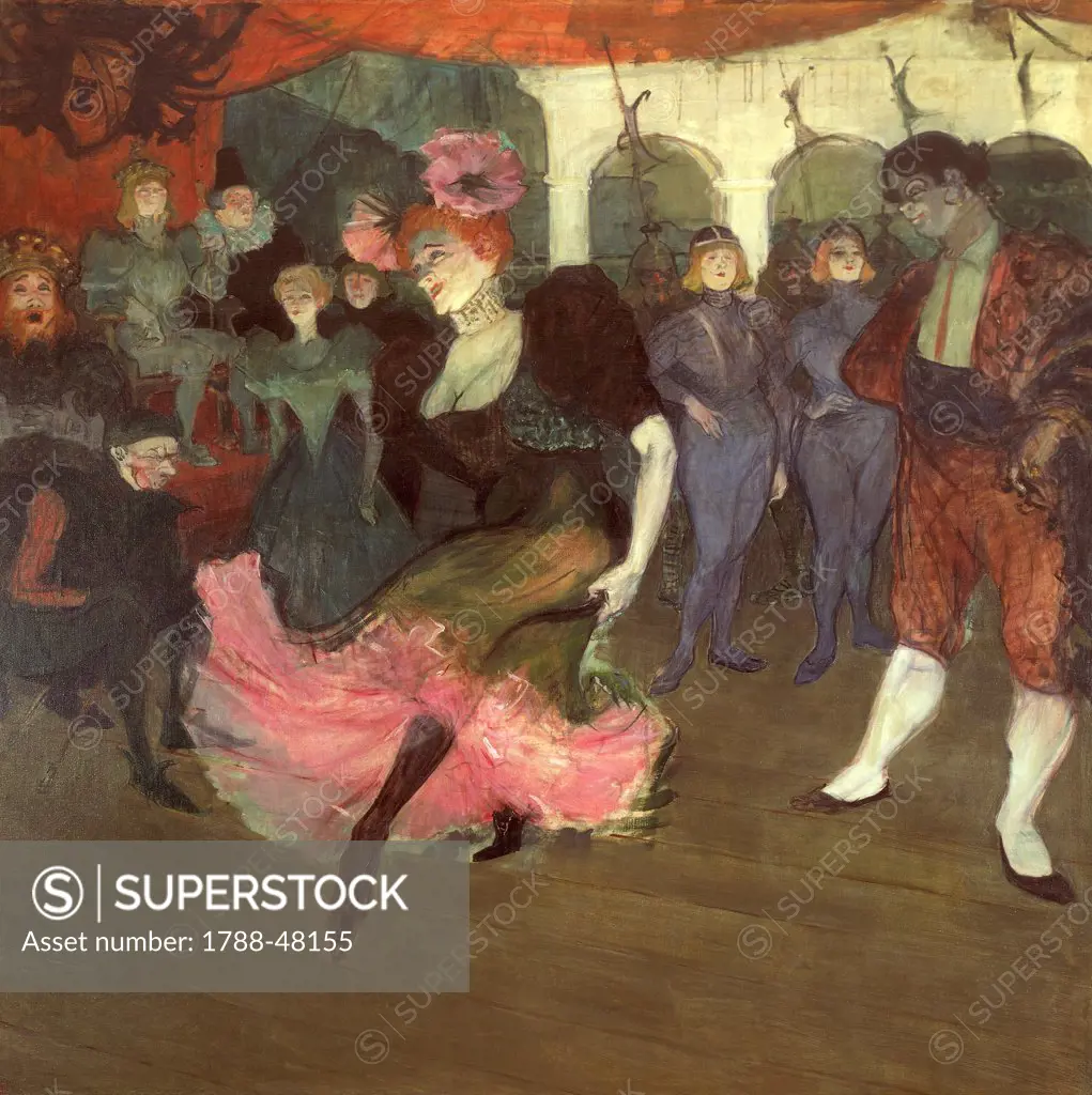 Marcelle Lender dancing the bolero in Chilperic, by Henri de Toulouse Lautrec (1864-1901).