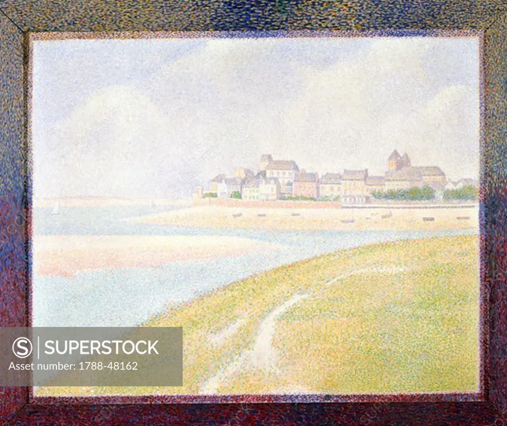 View of Crotoy, 1889, by Georges Seurat (1859-1891).
