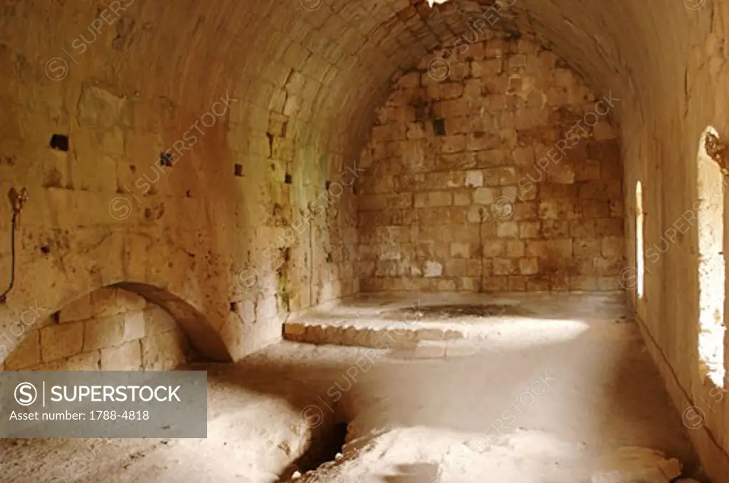 Syria - Latakia. Fortress of Saladin 'Qal'at Salah El-Din'. UNESCO World Heritage List, 2006. Cistern