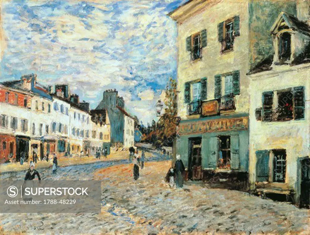 Road to Marly, 1876, by Alfred Sisley (1839-1899), 50x65 cm.