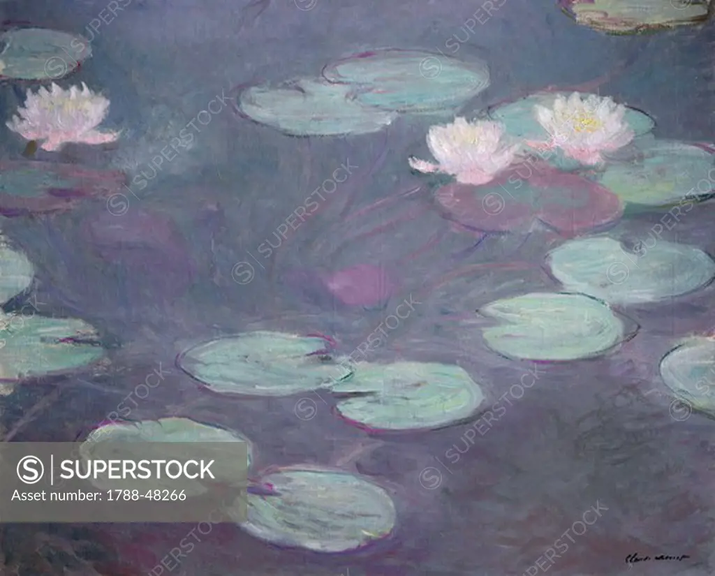 Pink lilies, 1897-1899, by Claude Monet (1840-1926), oil on canvas, 81x100 cm.