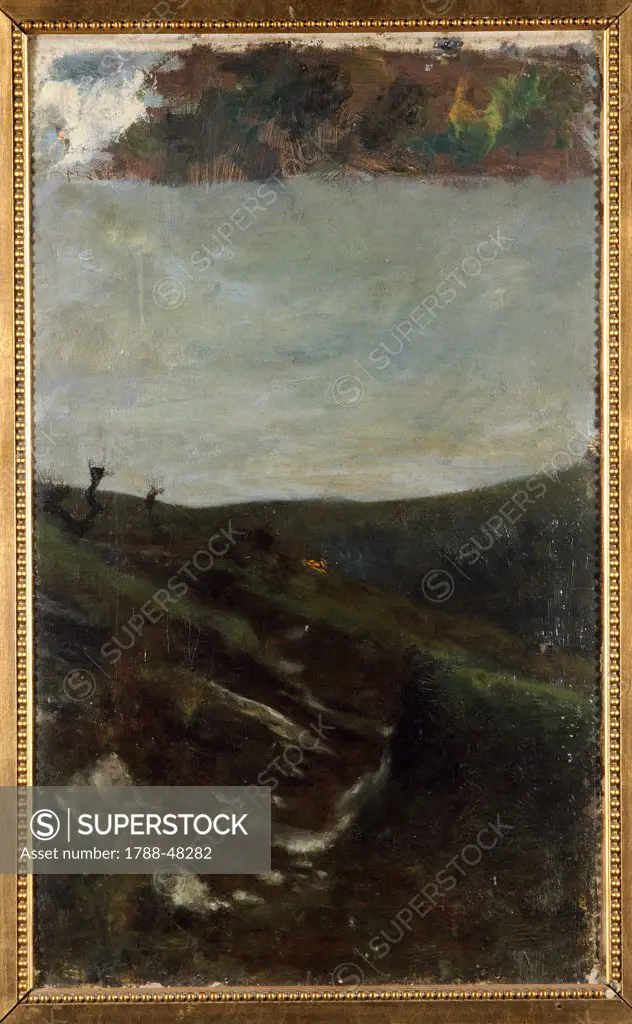 Landscape near Milan, 1878-1880, by Giovanni Segantini (1858-1899).