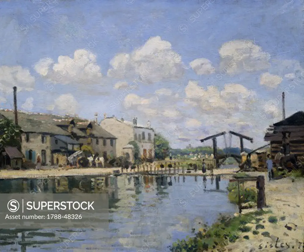 Saint-Martin canal, 1872, by Alfred Sisley (1839-1899).