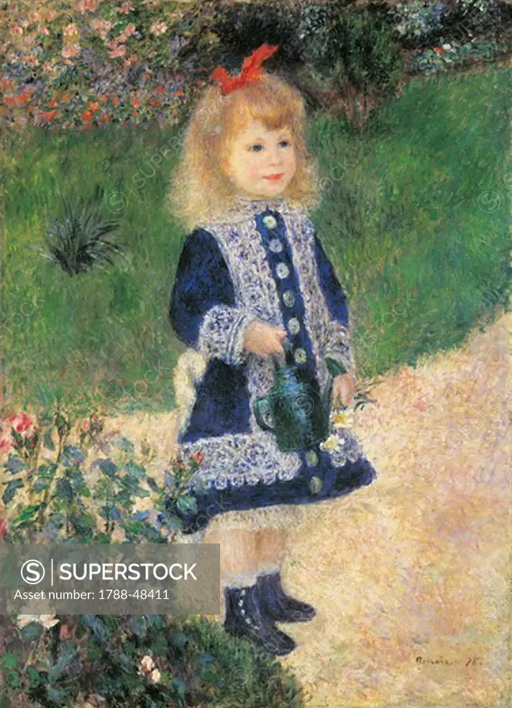 Girl with a watering can, by Pierre-Auguste Renoir (1841-1919), oil on canvas, 100x75 cm.