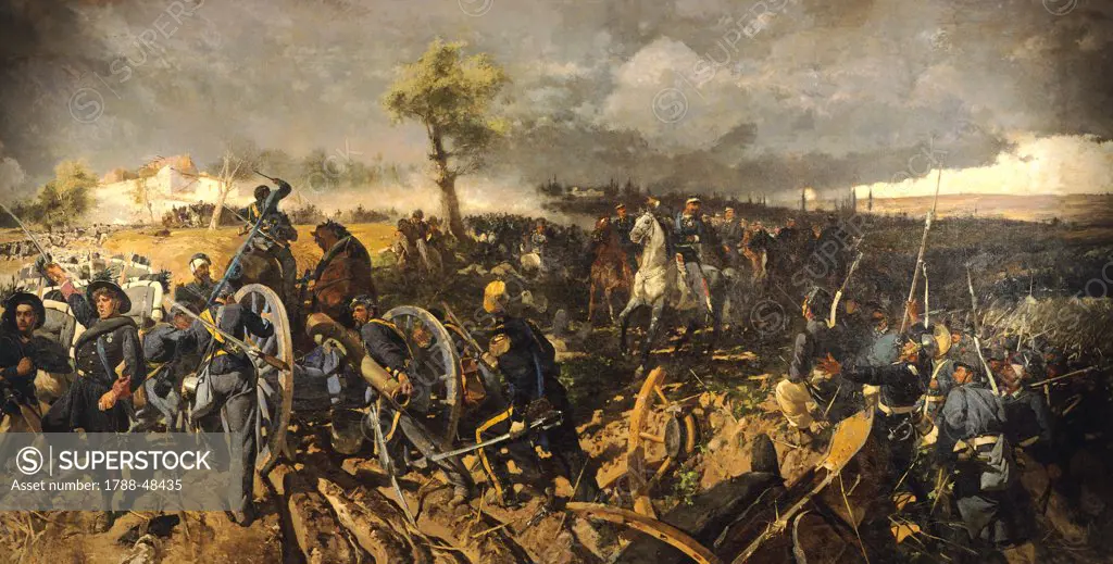 The Second War of Independence: The Battle of San Martino, 24 June 1859, by Michele Cammarano (1835-1920).