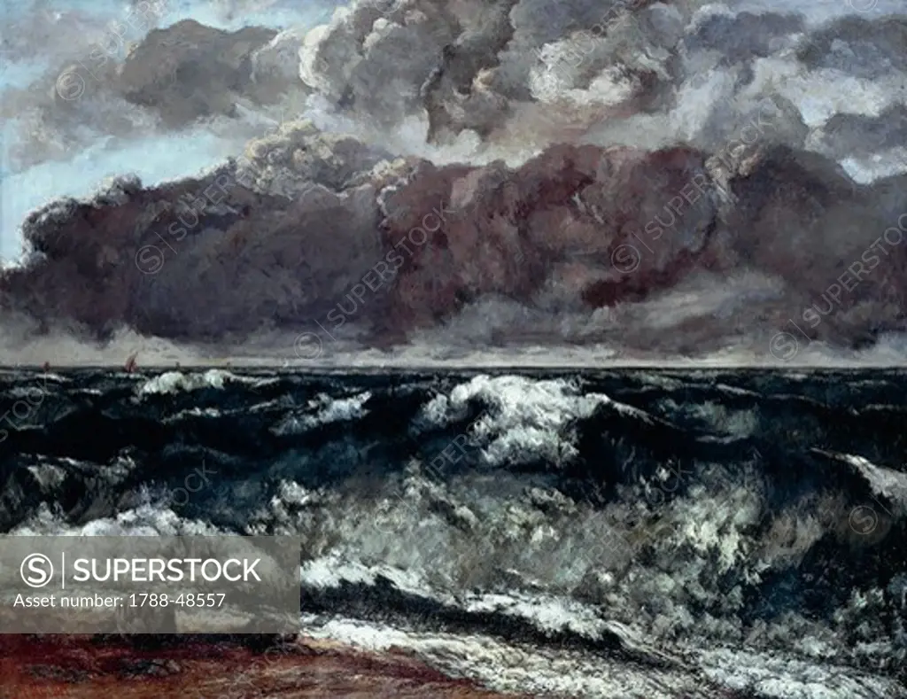 The Wave (Die Welle), 1870, by Gustave Courbet (1819-1877), oil on canvas, 63x92 cm.
