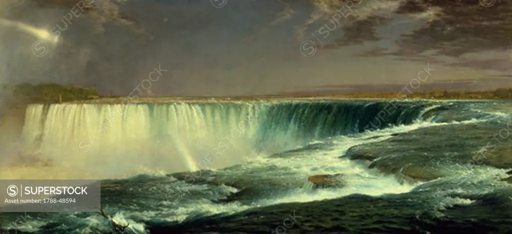 The Niagara Falls, 1857, by Frederic Edwin Church (1826-1900), oil on canvas, 108x230 cm.