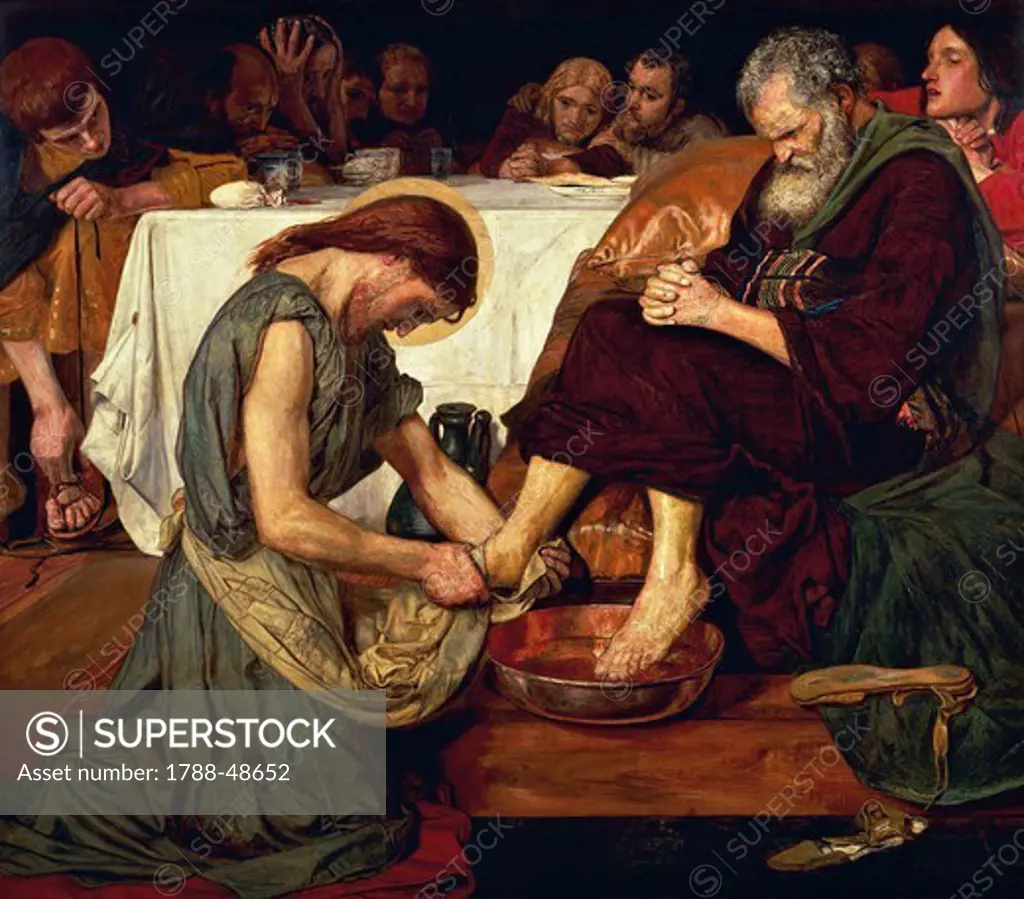 Christ washing Peter's feet, by Ford Madox Brown (1821-1893).