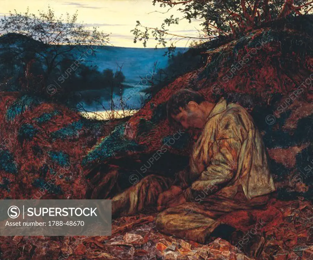 The Stonebreaker, 1857, by Henry Wallis (1830-1916), oil on canvas, 65x79 cm.