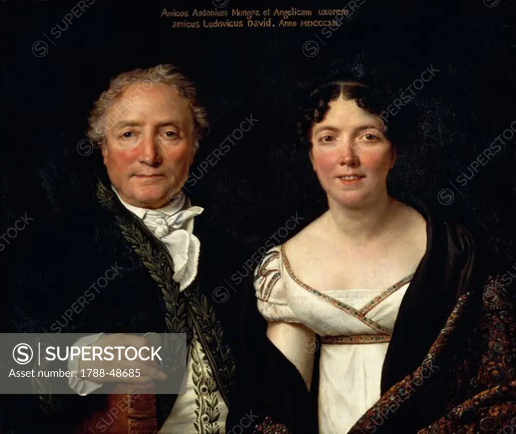Portrait of Antonio Mongez and his wife, by Jacques-Louis David (1748-1825).