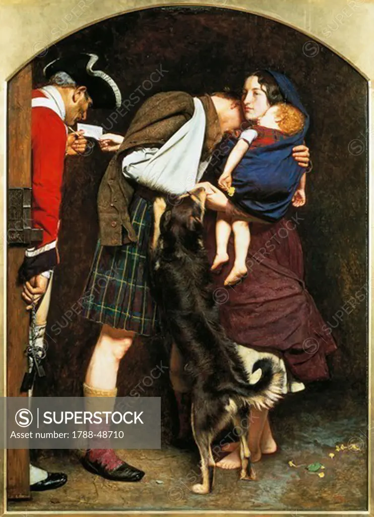 The release order, 1852-1853, by John Everett Millais (1829-1896), oil on canvas.