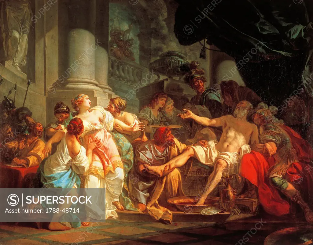 The Death of Seneca, by Jacques-Louis David (1748-1825).