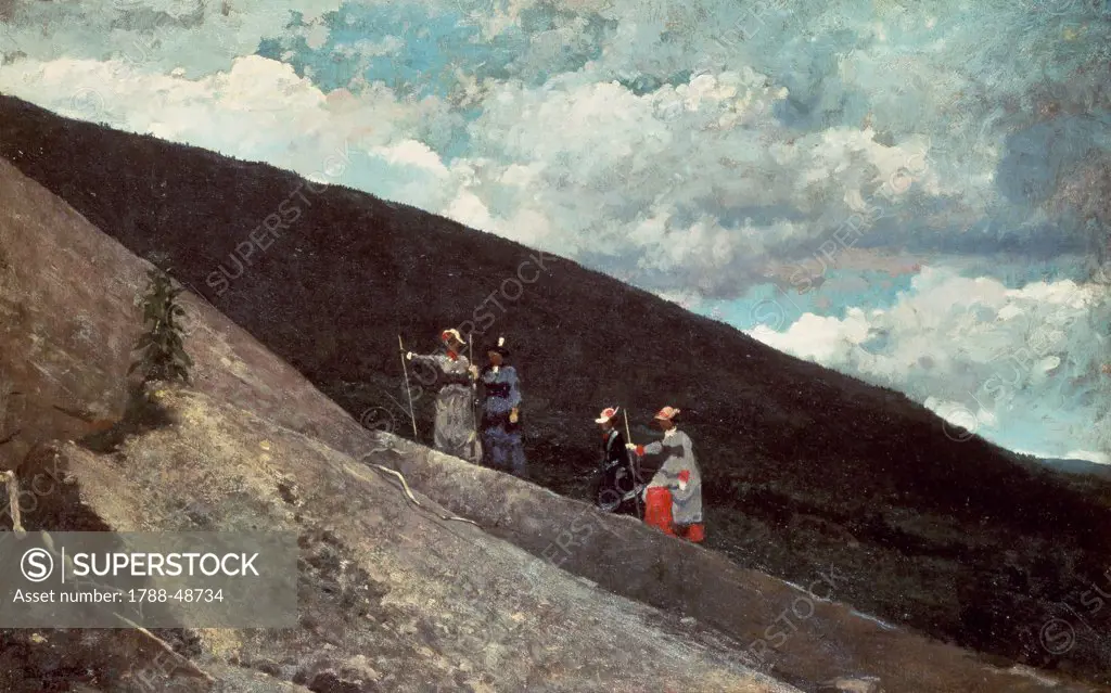 In the mountains, by Winslow Homer (1836-1910).