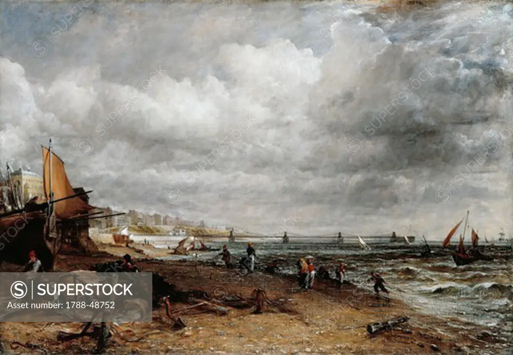 Chain Pier, Brighton, 1827, by John Constable (1776-1837), oil on canvas, 127x183 cm.