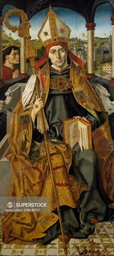St Louis of Toulouse, the Master of Saint Ildefonsus (active ca 1480).