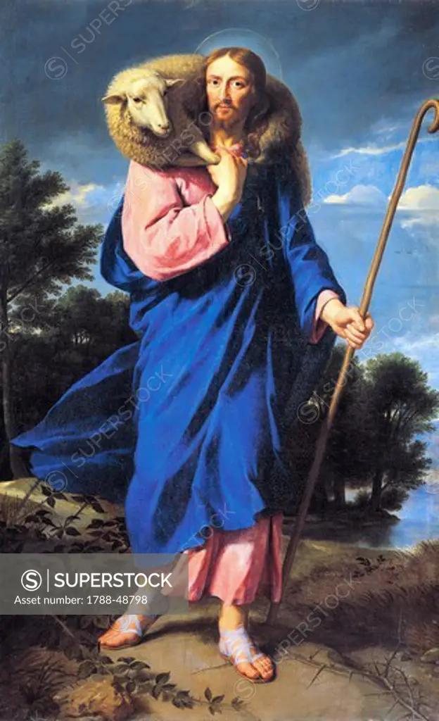 The Good Shepherd, by Philippe de Champaigne (1602-1674), oil on canvas.