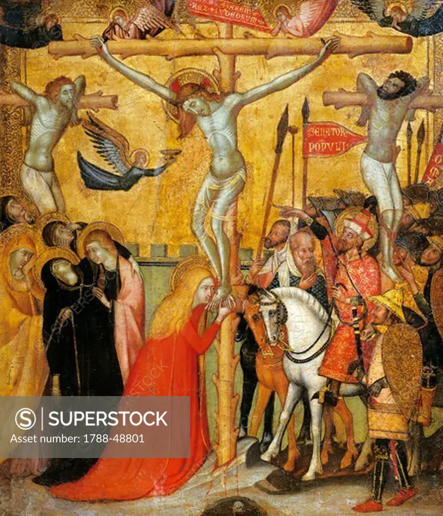 Calvary, by an unknown artist of the Sienese School, 15th century.