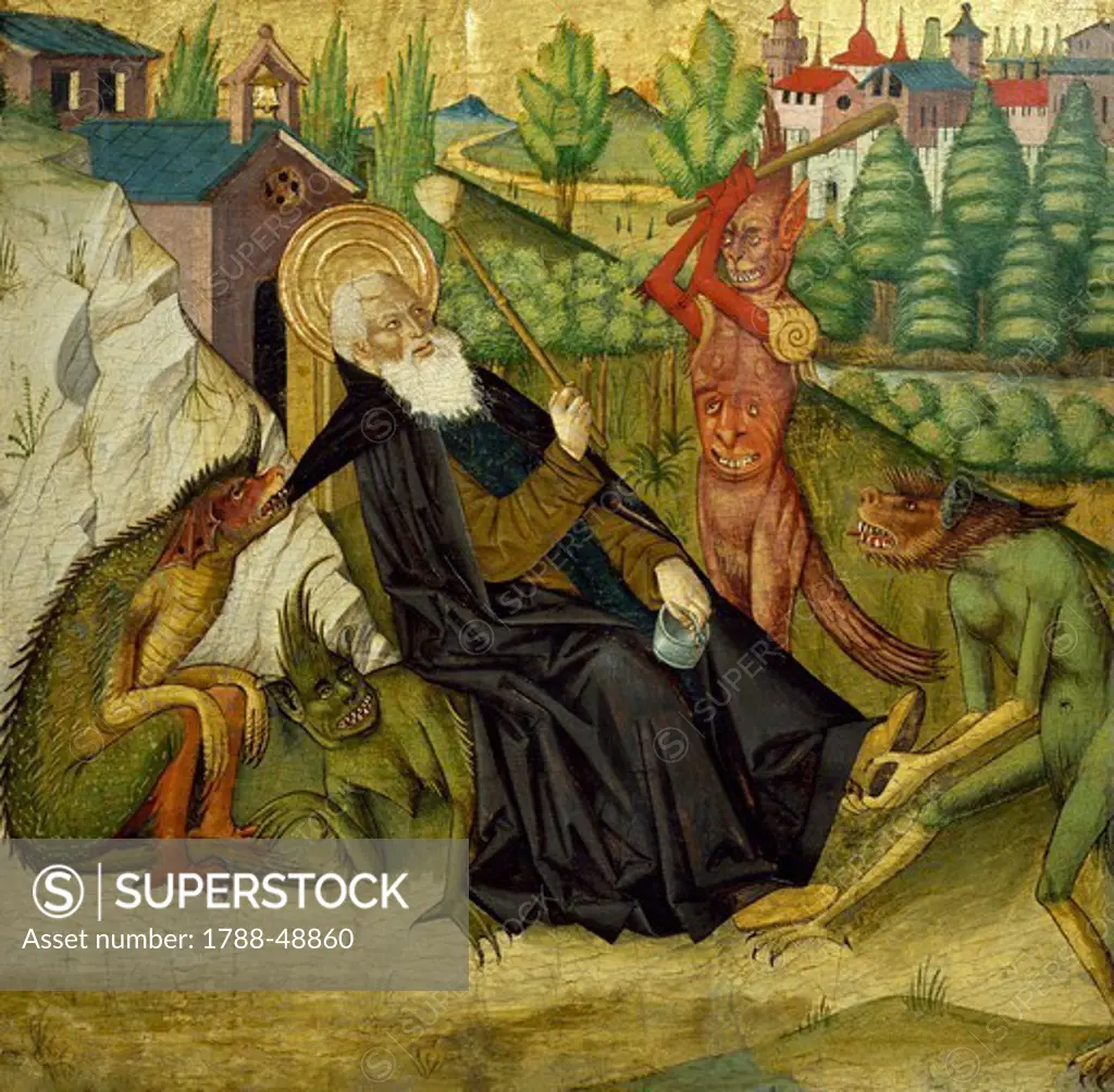 The Temptation of St Anthony, by the Master of Bonnat (active ca 1475-1530).