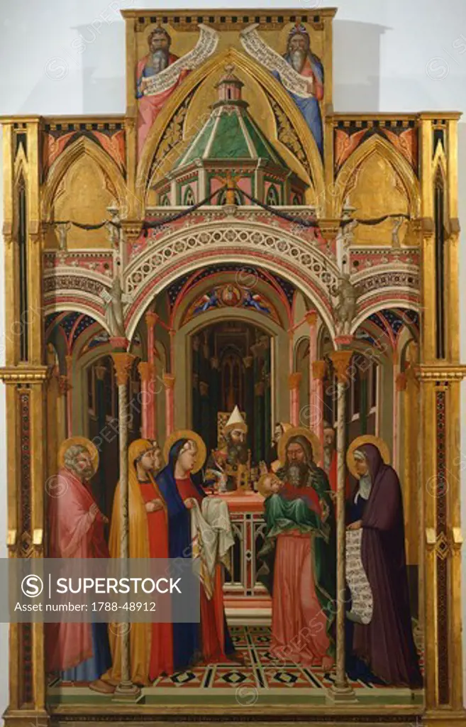 Presentation in the Temple, 1342, by Ambrogio Lorenzetti (1290-ca 1348), tempera on wood, 257x168 cm.