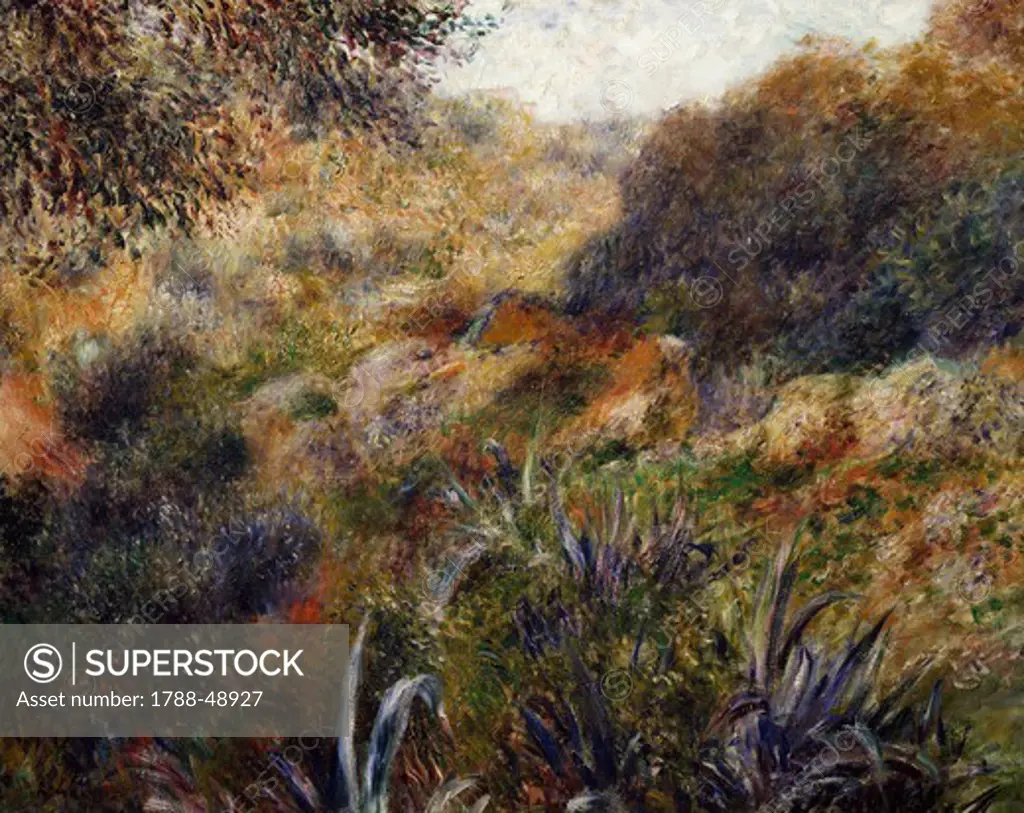 Algerian Landscape (The ravine of the wild woman), 1881, by Pierre-Auguste Renoir (1841-1919).