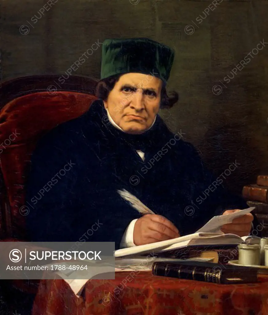 Portrait of Giovan Battista Niccolini, Italian playwright and patriot, 1864, by Stefano Ussi (1822-1901), oil on canvas, 68x74 cm.