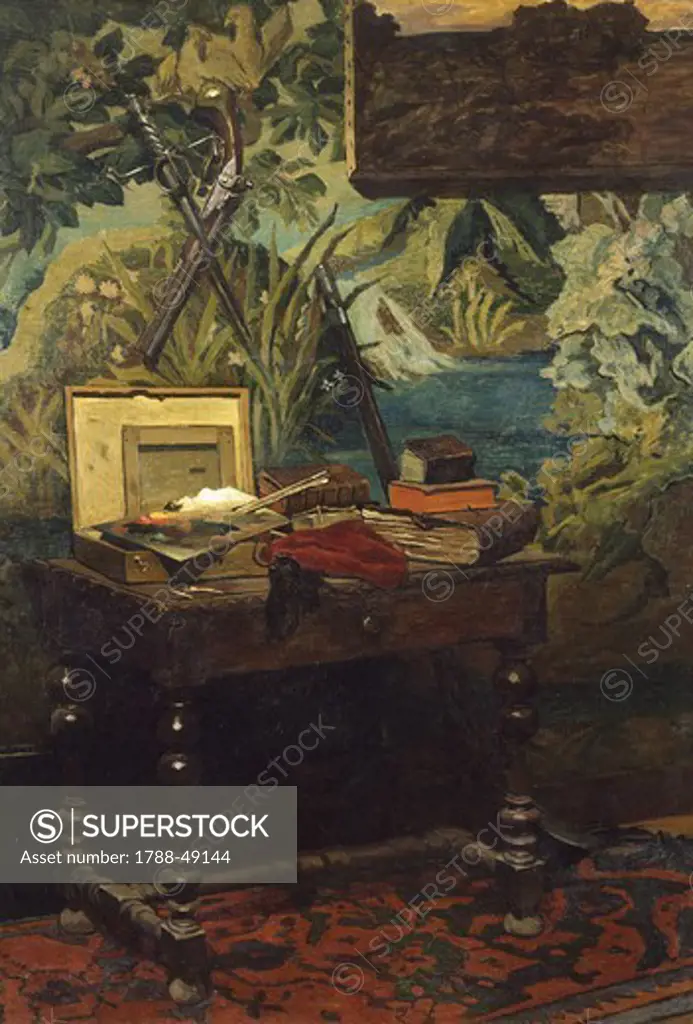 A corner of the studio, 1861, by Claude Monet (1840-1926).