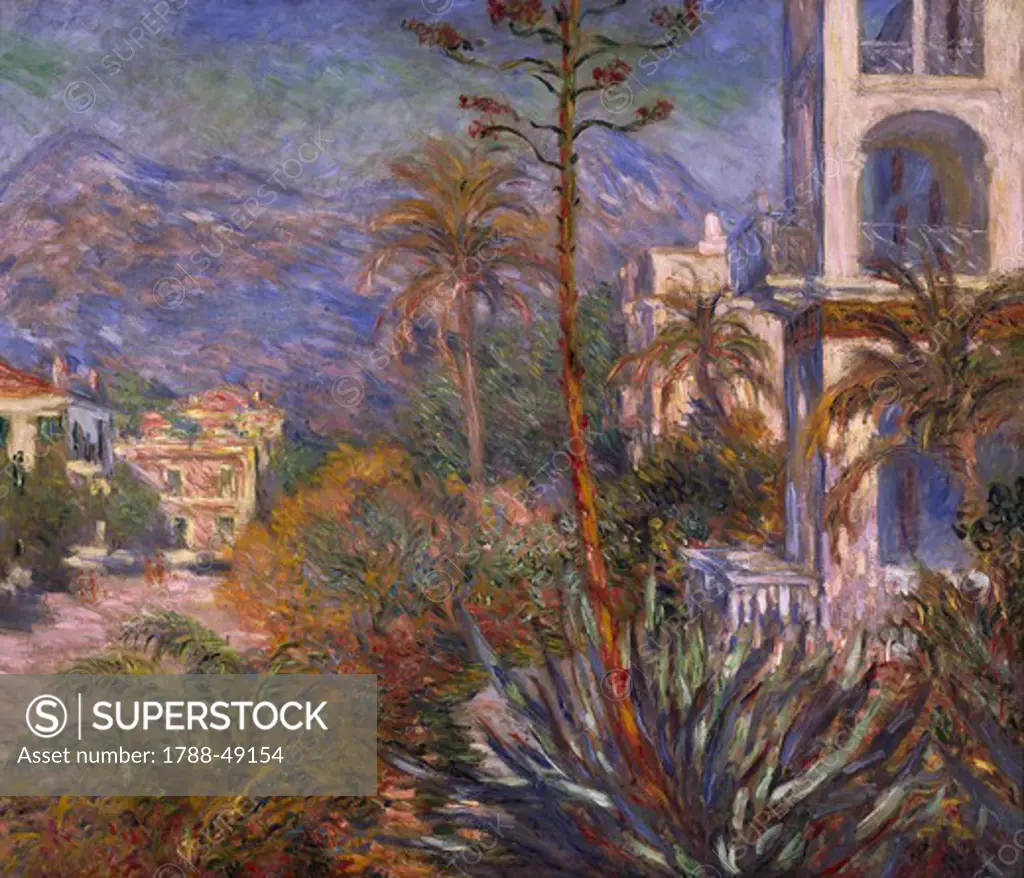 Villas at Bordighera, 1884, by Claude Monet (1840-1926), oil on canvas, 115x130 cm.