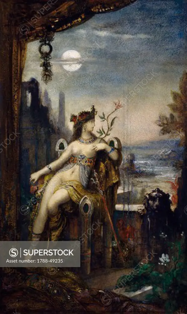 Cleopatra, 1887, watercolor by Gustave Moreau (1826-1898).