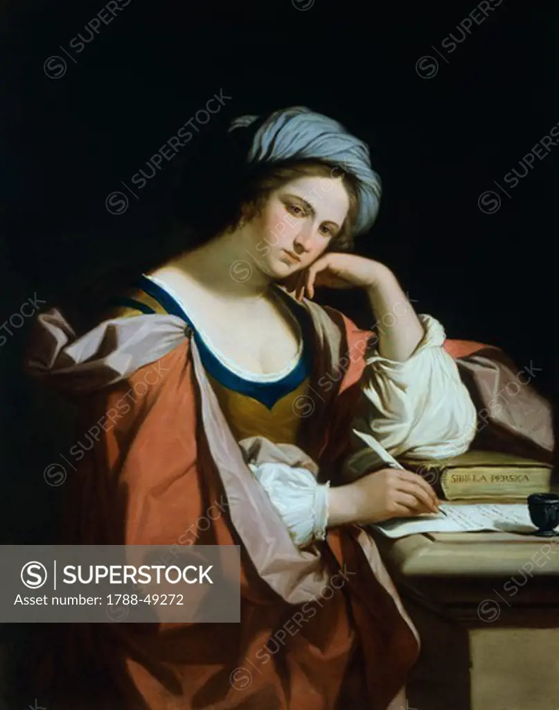 Persian Sibyl, by Felice Giani (1758-1823), oil on canvas, 117x95 cm. Copy of a Guercino work.