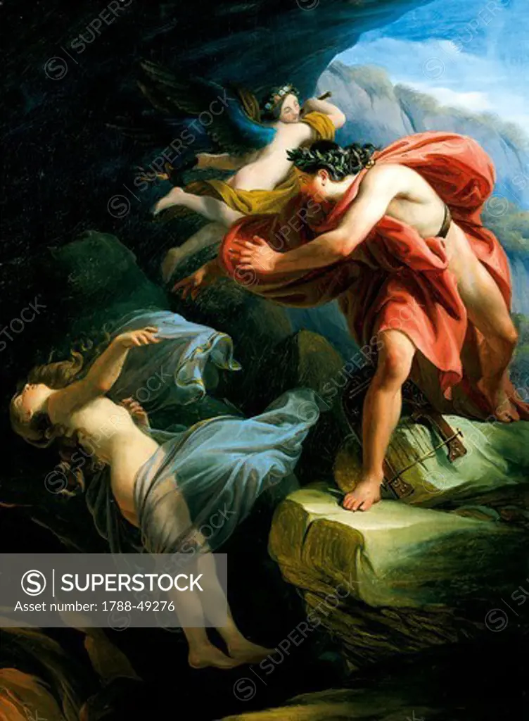 Orpheus and Euridice, by Enrico Scuri (1806-1884), oil on canvas, 46x34 cm.